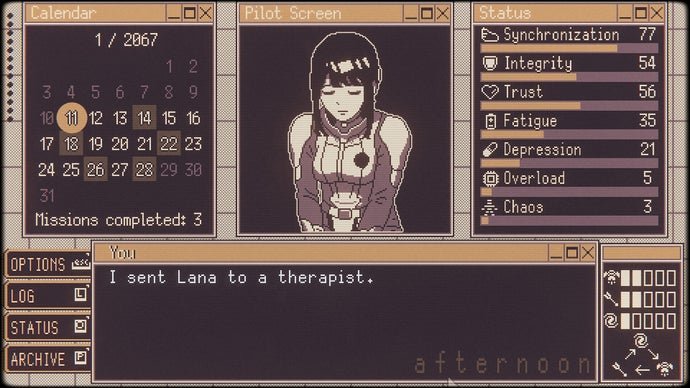 Sci-Fi Sim 'Valkyrie Iteration' Tasks Players With Managing a Mech Pilot's Schedule and Sanity